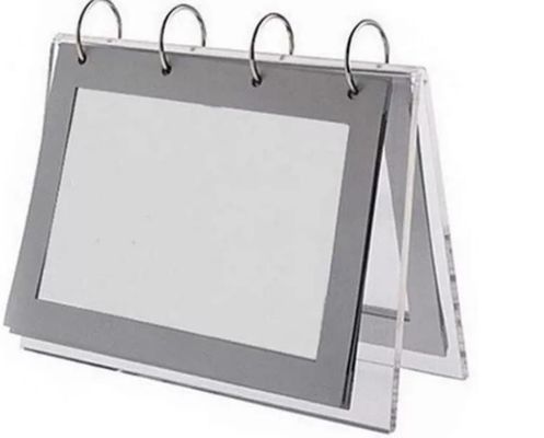 Van de de Vertoningstribune van de douane de Duidelijke Acrylkalender Tweezijdige Omlijsting
