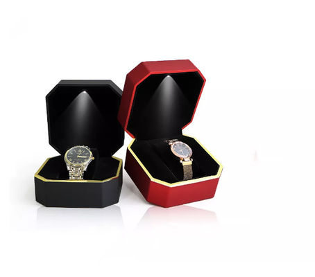 OEM Doos van het de Doos Met de hand gemaakte Geleide Horloge van het Achthoekpolshorloge de Verpakkende