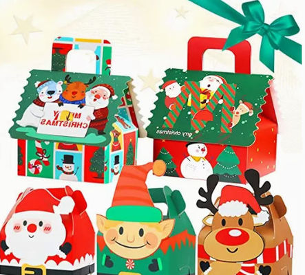 Van het Kerstmiskarton van de gravuredruk de Giftdozen 12*10cm Doos van het Kerstmisornament