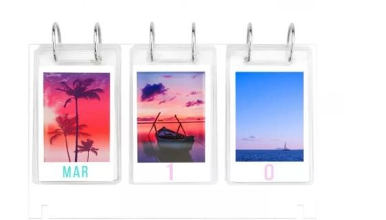 Van de de Vertoningstribune van de douane de Duidelijke Acrylkalender Tweezijdige Omlijsting