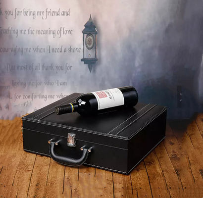Van de de Wijnfles van WHISKYbrandy wine packaging boxes het met de hand gemaakte de Giftdoos In reliëf maken