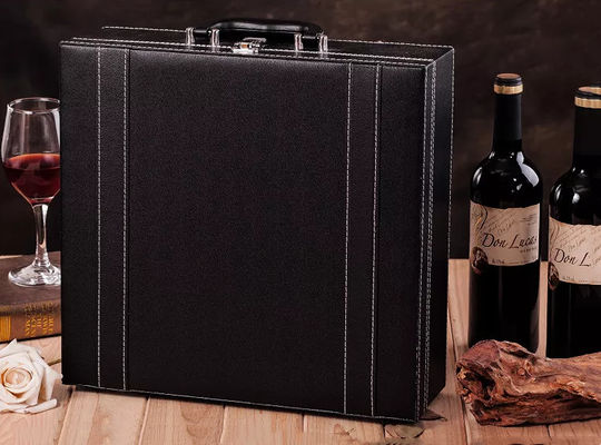 Van de de Wijnfles van WHISKYbrandy wine packaging boxes het met de hand gemaakte de Giftdoos In reliëf maken