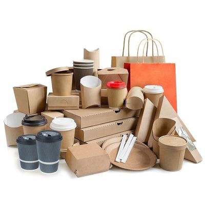 Meeneem Aangepaste Voedsel Verpakkingsvakje/Kraftpapier-Document Voedselvakje ODM FSC