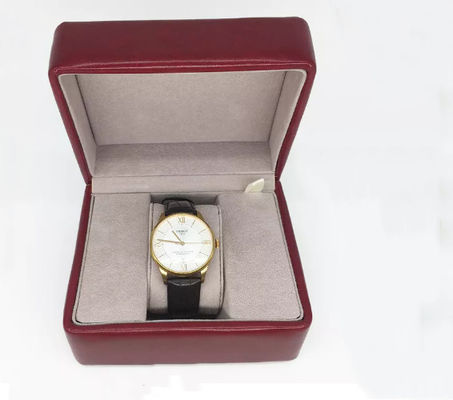 Milieupu-Leerdoos het In reliëf maken ODM van het de Giftgeval van het Luxehorloge