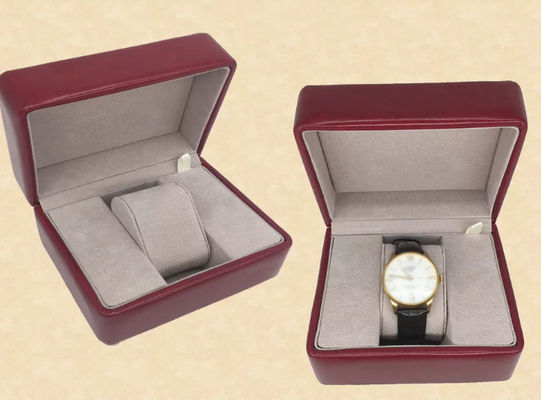 Milieupu-Leerdoos het In reliëf maken ODM van het de Giftgeval van het Luxehorloge
