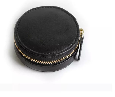 Minimalistische Pu-QC Mini Jewelry Box With Zipper Deboss van de Leerdoos