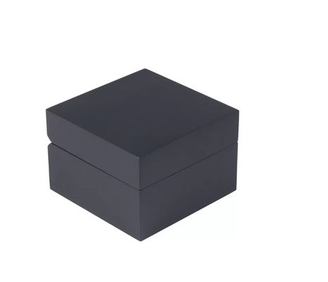 Aangepast Zwart Matte Single Watch Boxes Pu-Houten Leervierkant