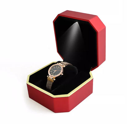OEM Doos van het de Doos Met de hand gemaakte Geleide Horloge van het Achthoekpolshorloge de Verpakkende