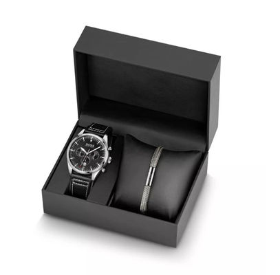 Zwarte de Doosgift die van het Kartonhorloge 2mm Dikte ISO9001 verpakken: 2008