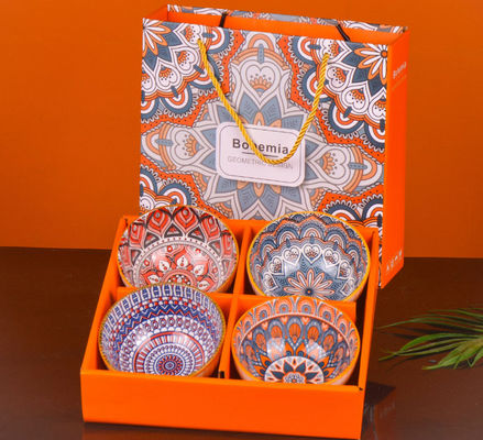 De Japanse van de de Dozen Ceramische Kom van het Stijlvaatwerk Verpakkende Doos van de het Diner Vastgestelde Gift
