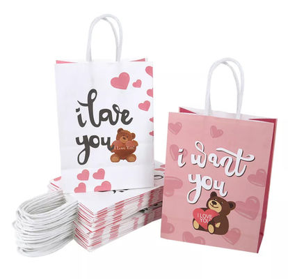 Het Document van valentijnskaartenkraftpapier de Giftzak Debossing van het Handtascmyk Kraftpapier Witboek