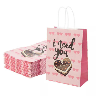 Het Document van valentijnskaartenkraftpapier de Giftzak Debossing van het Handtascmyk Kraftpapier Witboek