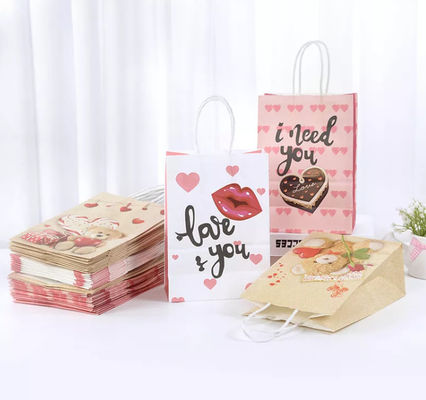 Het Document van valentijnskaartenkraftpapier de Giftzak Debossing van het Handtascmyk Kraftpapier Witboek