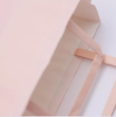 ODM Roze Kraftpapier Document het Handvatzak ISO9001 van het Zak Biologisch afbreekbare Flard