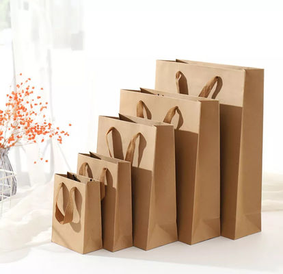 Aangepaste Kraftpapier-Document Composteerbare Handtas/het Winkelen Gerecycleerd Zak