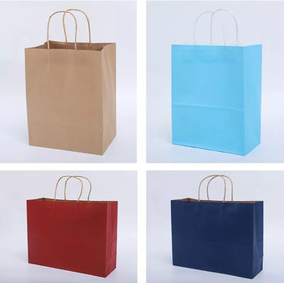 LOGO Printing Kraft Takeaway Bags-het winkelen Biologisch afbreekbare Gift Verpakkende Zak