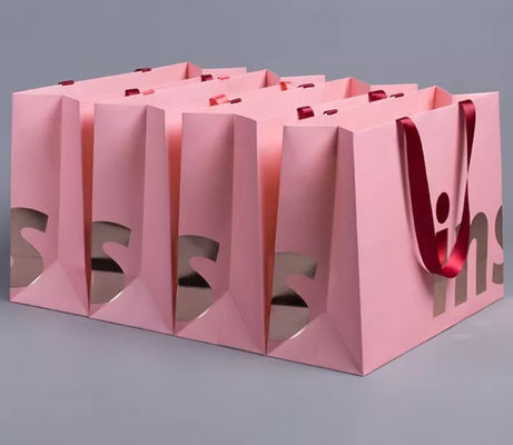 Kraftpapier Gerecycleerde het Handvat van Boodschappentas Kartonnen Drawstring het Winkelen Zak