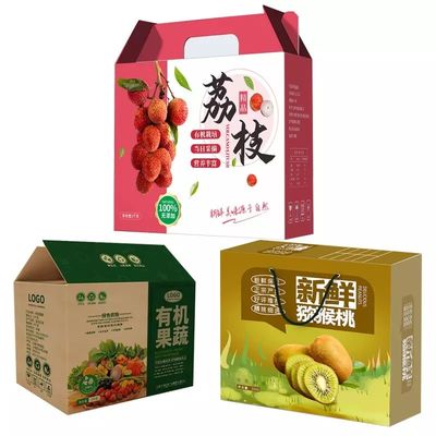 Aangepast Fruit en Veg-Kartondozen Golfrechthoek