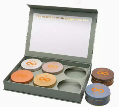 De met de hand gemaakte Rechthoek van de Theedozen van het Luxekarton met Magnetisch Deksel