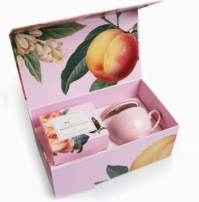 Doos van de het Theestelgift van douanelogo printed cardboard tea boxes de Met de hand gemaakte