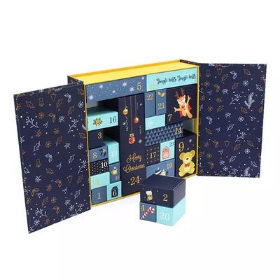 Rechthoekige OEM van de Giftdozen van het Kerstmiskarton ODM Advent Calendar Boxes