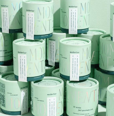 100% recyclebare kartonnen cilinderverpakking Deksel en basisstructuur