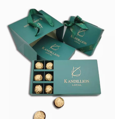 OEM die Zoet Vakje de Chocoladedocument van Pantone van de Ivoorraad Giftvakje verpakken