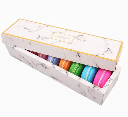 Ronde Macaron-Doos die Met de hand gemaakte de Doosomslag verpakt van het Kartonkoekje